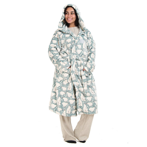 Snuggs Blanket Robe Mint Polar Bear